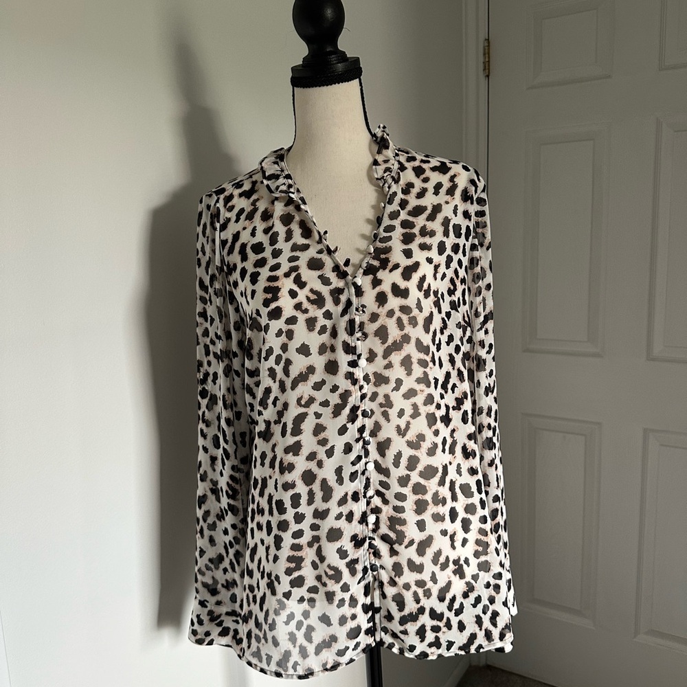 Express Cheetah Print Blouse